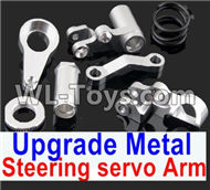 HuanQi 727 Parts-113-02 Upgrade Metal Steering servo arm-Silver,HuanQi 727 Rc Car Spare Parts Replacement Accessories,HQ727 HQ 727 1:10 Scale BRUSHED RC Racing Truck Parts rc off-road car Parts,Truck Car Parts