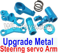 HuanQi 727 Parts-113-03 Upgrade Metal Steering servo arm-Blue,HuanQi 727 Rc Car Spare Parts Replacement Accessories,HQ727 HQ 727 1:10 Scale BRUSHED RC Racing Truck Parts rc off-road car Parts,Truck Car Parts