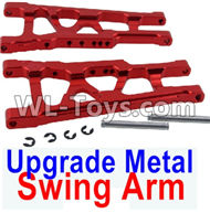 HuanQi 727 Parts-114-01 Upgrade Metal Front and Rear Swing arm(2pcs)-Red,HuanQi 727 Rc Car Spare Parts Replacement Accessories,HQ727 HQ 727 1:10 Scale BRUSHED RC Racing Truck Parts rc off-road car Parts,Truck Car Parts