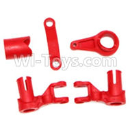 HuanQi 727 Parts-21-02 RP2029 Steering buffer assembly-Red,HuanQi 727 Rc Car Spare Parts Replacement Accessories,HQ727 HQ 727 1:10 Scale BRUSHED RC Racing Truck Parts rc off-road car Parts,Truck Car Parts