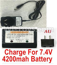 HuanQi 727 Parts-51-03 E9391 7.4V LI-ION Charger and Balance chager(AU Version Plug),HuanQi 727 Rc Car Spare Parts Replacement Accessories,HQ727 HQ 727 1:10 Scale BRUSHED RC Racing Truck Parts rc off-road car Parts,Truck Car Parts