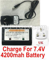 HuanQi 727 Parts-51-04 E9391 7.4V LI-ION Charger and Balance chager(UK Version Plug),HuanQi 727 Rc Car Spare Parts Replacement Accessories,HQ727 HQ 727 1:10 Scale BRUSHED RC Racing Truck Parts rc off-road car Parts,Truck Car Parts