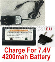 HuanQi 727 Parts-51-05 E9391 7.4V LI-ION Charger and Balance chager(EU Version Plug),HuanQi 727 Rc Car Spare Parts Replacement Accessories,HQ727 HQ 727 1:10 Scale BRUSHED RC Racing Truck Parts rc off-road car Parts,Truck Car Parts