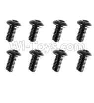HuanQi 727 Parts-89-01 F5201 Inner-Hexagon haft-round head screws(8pcs)-2.5X6mm,HuanQi 727 Rc Car Spare Parts Replacement Accessories,HQ727 HQ 727 1:10 Scale BRUSHED RC Racing Truck Parts rc off-road car Parts,Truck Car Parts