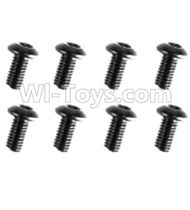 HuanQi 727 Parts-89-03 F5203 Inner-Hexagon haft-round head screws(8pcs)-M3X6mm,HuanQi 727 Rc Car Spare Parts Replacement Accessories,HQ727 HQ 727 1:10 Scale BRUSHED RC Racing Truck Parts rc off-road car Parts,Truck Car Parts