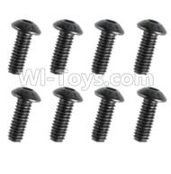 HuanQi 727 Parts-89-09 F5209 Inner-Hexagon haft-round head screws(8pcs)-M4X12mm,HuanQi 727 Rc Car Spare Parts Replacement Accessories,HQ727 HQ 727 1:10 Scale BRUSHED RC Racing Truck Parts rc off-road car Parts,Truck Car Parts