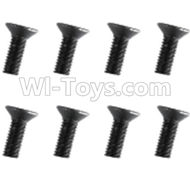 HuanQi 727 Parts-89-11 F5211 Inner-Hexagon Flat head screws(10pcs)-M3X10mm,HuanQi 727 Rc Car Spare Parts Replacement Accessories,HQ727 HQ 727 1:10 Scale BRUSHED RC Racing Truck Parts rc off-road car Parts,Truck Car Parts
