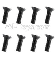 HuanQi 727 Parts-89-13 F5213 Inner-Hexagon Flat head screws(8pcs)-M3X14mm,HuanQi 727 Rc Car Spare Parts Replacement Accessories,HQ727 HQ 727 1:10 Scale BRUSHED RC Racing Truck Parts rc off-road car Parts,Truck Car Parts