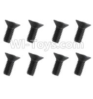 HuanQi 727 Parts-89-14 F5214 Inner-Hexagon Flat head screws(8pcs)-M4X10mm,HuanQi 727 Rc Car Spare Parts Replacement Accessories,HQ727 HQ 727 1:10 Scale BRUSHED RC Racing Truck Parts rc off-road car Parts,Truck Car Parts