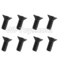 HuanQi 727 Parts-89-15 F5215 Inner-Hexagon Flat head screws(8pcs)-M4X12mm,HuanQi 727 Rc Car Spare Parts Replacement Accessories,HQ727 HQ 727 1:10 Scale BRUSHED RC Racing Truck Parts rc off-road car Parts,Truck Car Parts