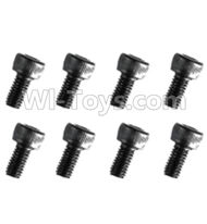HuanQi 727 Parts-89-17 F5217 Inner-Hexagon Cup head screws(8pcs)-M3X6mm,HuanQi 727 Rc Car Spare Parts Replacement Accessories,HQ727 HQ 727 1:10 Scale BRUSHED RC Racing Truck Parts rc off-road car Parts,Truck Car Parts