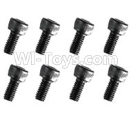 HuanQi 727 Parts-89-18 F5218 Inner-Hexagon Cup head screws(8pcs)-M3X8mm,HuanQi 727 Rc Car Spare Parts Replacement Accessories,HQ727 HQ 727 1:10 Scale BRUSHED RC Racing Truck Parts rc off-road car Parts,Truck Car Parts