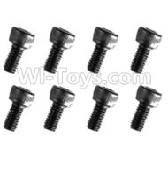 HuanQi 727 Parts-89-19 F5219 Inner-Hexagon Cup head screws(8pcs)-M3X14mm,HuanQi 727 Rc Car Spare Parts Replacement Accessories,HQ727 HQ 727 1:10 Scale BRUSHED RC Racing Truck Parts rc off-road car Parts,Truck Car Parts