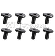 HuanQi 727 Parts-89-22 F5222 Inner-Hexagon Big flat head screws(8pcs)-M3X6mm,HuanQi 727 Rc Car Spare Parts Replacement Accessories,HQ727 HQ 727 1:10 Scale BRUSHED RC Racing Truck Parts rc off-road car Parts,Truck Car Parts