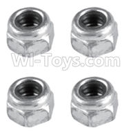 HuanQi 727 Parts-90-03 F5227 M5 Locknut(4pcs),HuanQi 727 Rc Car Spare Parts Replacement Accessories,HQ727 HQ 727 1:10 Scale BRUSHED RC Racing Truck Parts rc off-road car Parts,Truck Car Parts