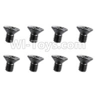HuanQi 727 Parts-90-06 F5230 Inner-Hexagon Flat head screws(8pcs)-M3X5mm,HuanQi 727 Rc Car Spare Parts Replacement Accessories,HQ727 HQ 727 1:10 Scale BRUSHED RC Racing Truck Parts rc off-road car Parts,Truck Car Parts