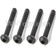 HuanQi 727 Parts-90-08 F5232 Inner-Hexagon haft-round head screws(8pcs)-M3X22mm,HuanQi 727 Rc Car Spare Parts Replacement Accessories,HQ727 HQ 727 1:10 Scale BRUSHED RC Racing Truck Parts rc off-road car Parts,Truck Car Parts