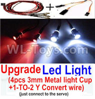 JJRC Q35 Parts-31-06 Upgrade LED Light set(Include the Upgrade LED light and 1-TO-2 Conversion wire),JJRC Q35 RC Car Spare parts Accessories,JJRC Q35 RC Trcuck Parts