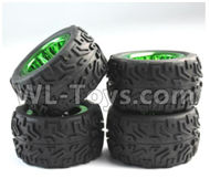 JJRC Q35 Parts-32-01 Q35 Whole wheel unit(4 set,include the Tire lether and Wheel hub)-For Q35 Car,JJRC Q35 RC Car Spare parts Accessories,JJRC Q35 RC Trcuck Parts