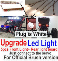 JJRC Q39 Upgrade Front and Rear light assembly-Can only be used for Official Brush version,Plug is white color,JJRC Q39 Parts,JJRC Q39 highlander Parts