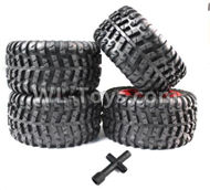 JJRC Q39 Whole Wheel assembly Parts(4pcs)-Red,JJRC Q39 Parts,JJRC Q39 highlander Parts