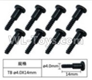 JJRC Q39 screws Parts-W12076 Inner Hexagon T head Self-attack screws(8pcs)-4.0X14mm,JJRC Q39 Parts,JJRC Q39 highlander Parts