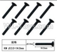 JJRC Q39 screws Parts-W12065 Inner Hexagon Flat head Machine screws2.0X14mm,JJRC Q39 Parts,JJRC Q39 highlander Parts