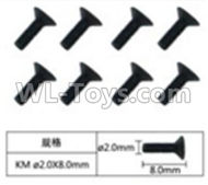 JJRC Q39 screws Parts-W12063 Inner Hexagon Flat head machine screws(8pcs)-2.0X8mm,JJRC Q39 Parts,JJRC Q39 highlander Parts