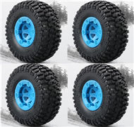 JJRC Q40 Spare Parts-43-01 FY-CL01 Whole Wheel assembly(4pcs)-Blue,JJRC Q40 RC Car Parts,JJRC Q40 RC Truck Spare parts Accessories,1:12 4WD High Speed Buggy Parts