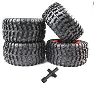 JJRC Q40 Spare Parts-43-06 Whole Wheel assembly(4pcs)-Red,JJRC Q40 RC Car Parts,JJRC Q40 RC Truck Spare parts Accessories,1:12 4WD High Speed Buggy Parts