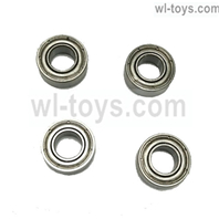 JLB Racing 11101 BE002 Bearings(5X10X4MM)-4pcs,JLB Racing 1:10 CHEETAH RC Truck Spare Parts Replacement Accessories,11101 1:10 Scale Brushless RC Racing Car Parts