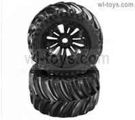 JLB Racing 11101 EA1020 Big foot tire components(2 Set)-About Diameter 137MM, wide 80MM,17MM Adapter,JLB Racing 1:10 CHEETAH RC Truck Spare Parts Replacement Accessories,11101 1:10 Scale Brushless RC Racing Car Parts