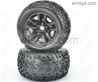 JLB Racing 11101 EB1002 Big foot tire components(2 Set)-About Diameter 138MM, wide 75MM,17MM Adapter,Hole Diameter 10MM,JLB Racing 1:10 CHEETAH RC Truck Spare Parts Replacement Accessories,11101 1:10 Scale Brushless RC Racing Car Parts