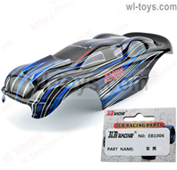 JLB Racing 11101 EB1006 Car canopy,Car Shell cover for 21101-Blue,JLB Racing 1:10 CHEETAH RC Truck Spare Parts Replacement Accessories,11101 1:10 Scale Brushless RC Racing Car Parts
