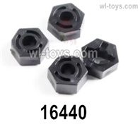 MJX Hyper Go 16207 Parts 16440 Hex wheel seat assembly.Hex Wheel adapter.Total 4pcs.MJX 16207 1/16 RC Car Replacement Accesories.