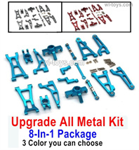 MJX Hyper Go 16208 Upgrade ALL Metal kit Parts.8-In-1 Package.There are 3 Color you can choose.MJX 16207 1/16 RC Car Replacement Accesories.