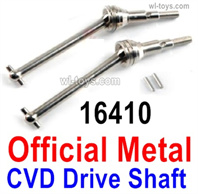 MJX Hyper Go 16208 Parts 16410 Metal CVD Drive shaft,CVD Tire Transmission Components.Total 2pcs.MJX 16207 1/16 RC Car Replacement Accesories.