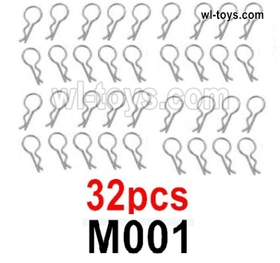 MJX Hyper Go 16209 16210 RC Body Clips Parts.32pcs M001 R-Clips for the Body shell Cover. It Includes 32pcs.MJX 16209 162101/16 RC Car Replacement Accesories.