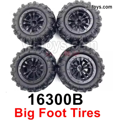 MJX Hyper Go 16209 16210 Parts 16300B Wheel Tires.4pcs Big Foot Tires.MJX 16209 162101/16 RC Car Replacement Accesories.
