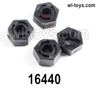 MJX Hyper Go 16209 16210 Parts 16440 Hex wheel seat assembly.Hex Wheel adapter.Total 4pcs.MJX 16209 162101/16 RC Car Replacement Accesories.
