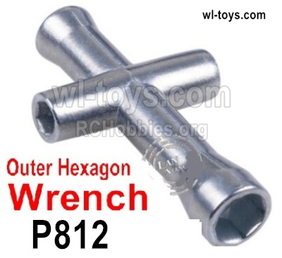 MJX Hyper Go 16209 16210 Parts P812 Outer Hexagon Wrench For the Wheel.MJX 16209 162101/16 RC Car Replacement Accesories.
