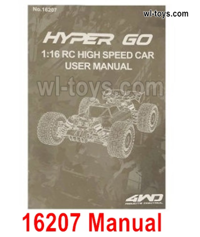 MJX Hyper Go 16209 16210 Parts English Manual for MJX 16209 16210 RC Car.MJX 16209 162101/16 RC Car Replacement Accesories.