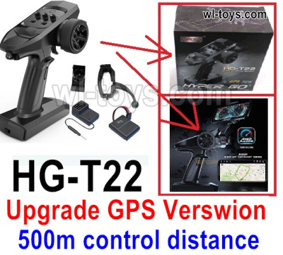 MJX Hyper Go 16209 16210 Parts HG-T22 Upgrade GPS Version Transmitter Kit with 500m control distance.It includes the transmitter,receiver,GPS and mobile phone holder.MJX 16209 162101/16 RC Car Replacement Accesories.