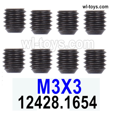MJX Hyper Go 16209 16210 Parts M3 Machine screws for the Motor gear.Total 8pcs-M3X3.MJX 16209 162101/16 RC Car Replacement Accesories.