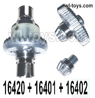 MJX Hyper Go 16209 16210 Parts Front differential unit,Metal Main Drive Gear and Metal Bevel Gear.MJX 16209 162101/16 RC Car Replacement Accesories.