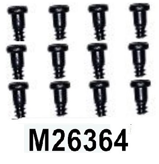 MJX Hyper Go 16209 16210 Screws Parts M26364 Countersunk Head screws with flat tail.2.3X12.Total 12pcs.MJX 16209 162101/16 RC Car Replacement Accesories.