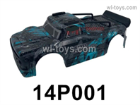MJX Hyper Go 14301 14302 Parts 14P001 Body Shell cover.Not include the Light and Brackets.Black color.MJX Hyper Go 14301 14302 RC Car Replacement Accesories.