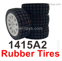 MJX Hyper Go 14301 14302 Parts 1415A2 On-road Wheels Tires Set,Rubber Tires.Total 4pcs.White Color.MJX Hyper Go 14301 14302 RC Car Replacement Accesories.