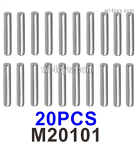MJX Hyper Go 14301 14302 Parts 20pcs 2X10mm Dowel Pin,M20101 Hinge pin Spare Parts,Hex Wheel Hub Nut Pins RC Car for for MJX Hyper Go 14301 14302 Parts .MJX Hyper Go 14301 14302 RC Car Replacement Accesories.