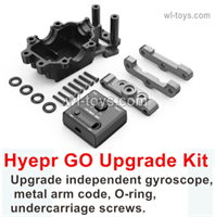 MJX Hyper Go 14301 14302 Upgrade Kit.It includes upgrade independent gyroscope, metal arm code, undercarriage screws, O-ring.MJX Hyper Go 14301 14302 RC Car Replacement Accesories.